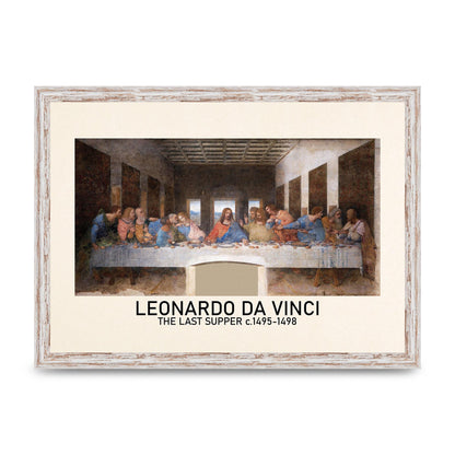 Leonardo Da Vinci The Last Supper 1495 1498 Wall Art - A3 framed