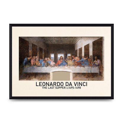 Leonardo Da Vinci The Last Supper 1495 1498 Wall Art - A3 framed