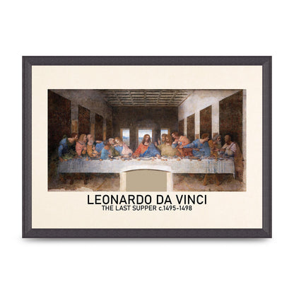 Leonardo Da Vinci The Last Supper 1495 1498 Wall Art - A3 framed