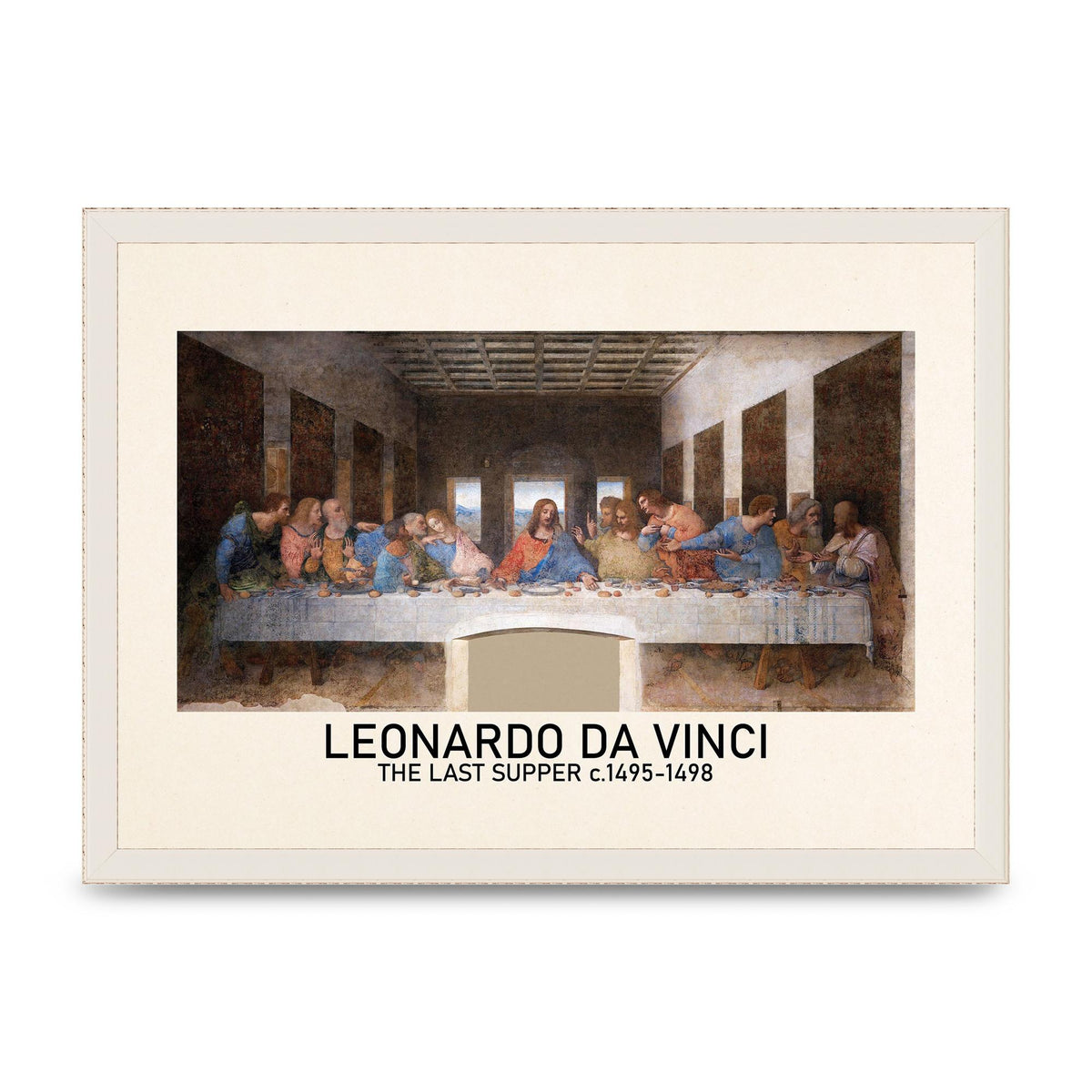 Leonardo Da Vinci The Last Supper 1495 1498 Wall Art - A3 framed