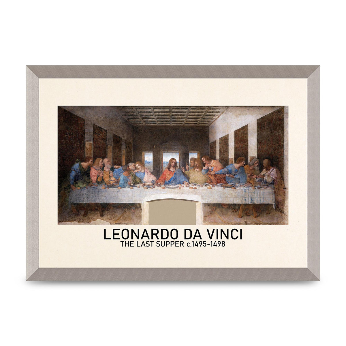 Leonardo Da Vinci The Last Supper 1495 1498 Wall Art - A3 framed