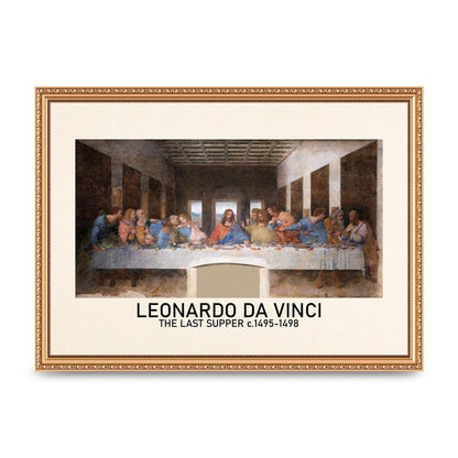 Leonardo Da Vinci The Last Supper 1495 1498 Wall Art - A3 framed