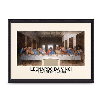 Leonardo Da Vinci The Last Supper 1495 1498 Wall Art - A3 framed
