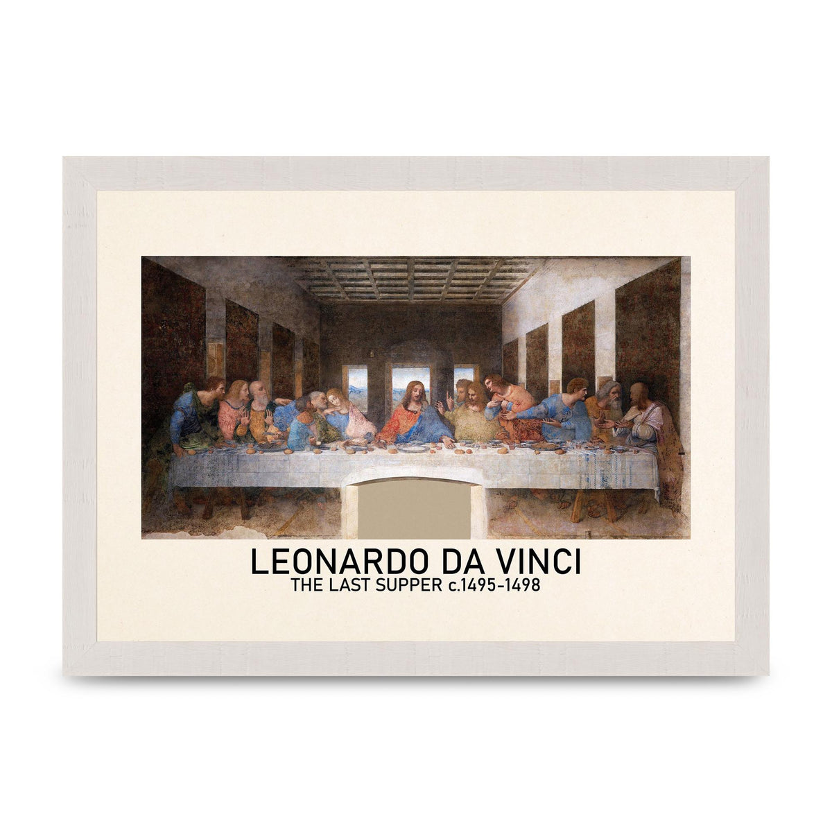 Leonardo Da Vinci The Last Supper 1495 1498 Wall Art - A4 framed