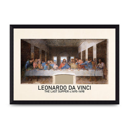 Leonardo Da Vinci The Last Supper 1495 1498 Wall Art - A4 framed