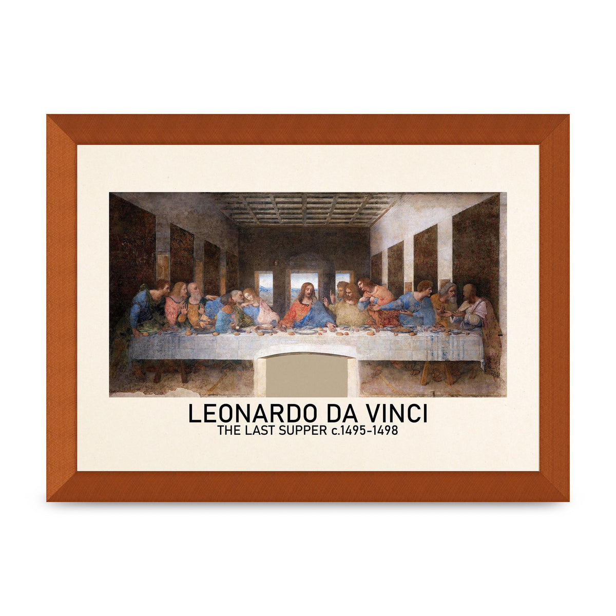 Leonardo Da Vinci The Last Supper 1495 1498 Wall Art - A4 framed