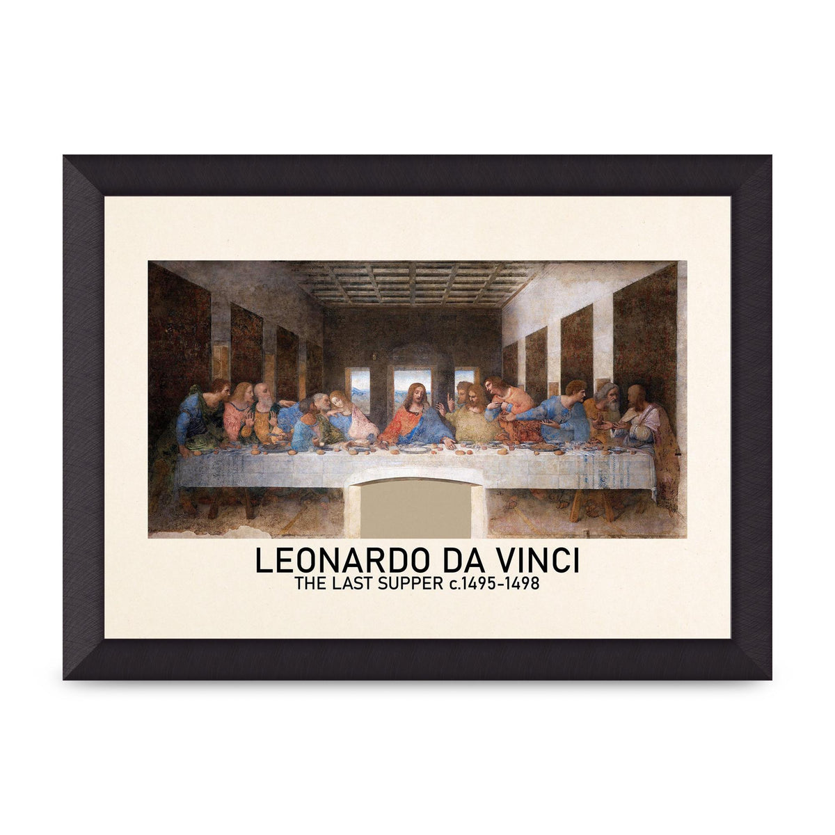 Leonardo Da Vinci The Last Supper 1495 1498 Wall Art - A4 framed