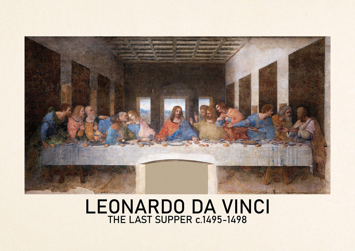 Leonardo Da Vinci The Last Supper 1495 1498 Wall Art - detail
