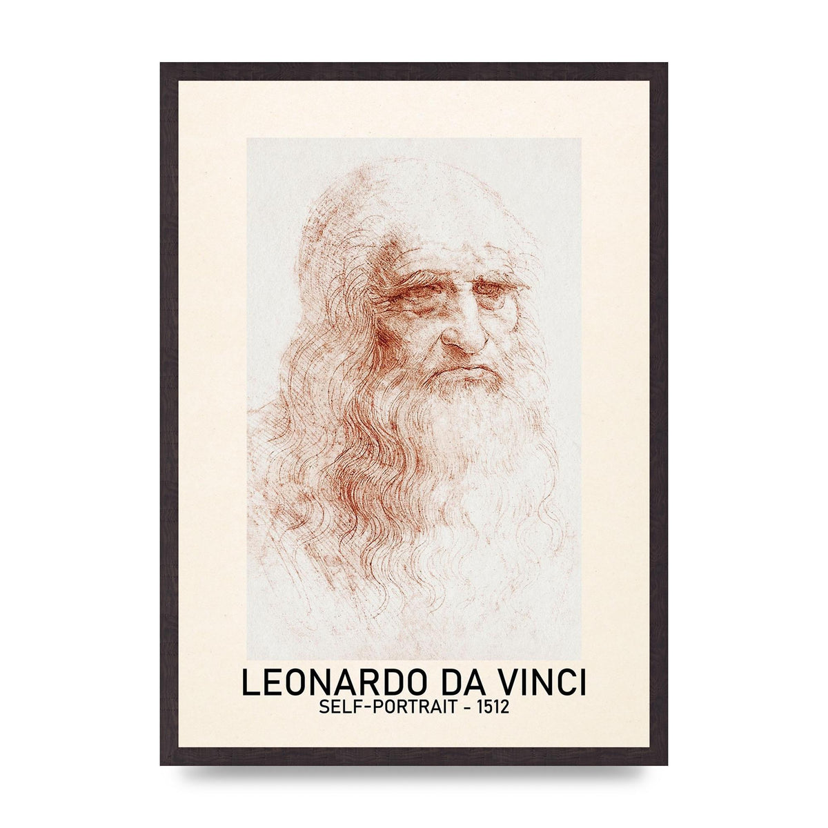 Leonardo Da Vinci Self Portrait 1512 Art For The Home - A2 framed