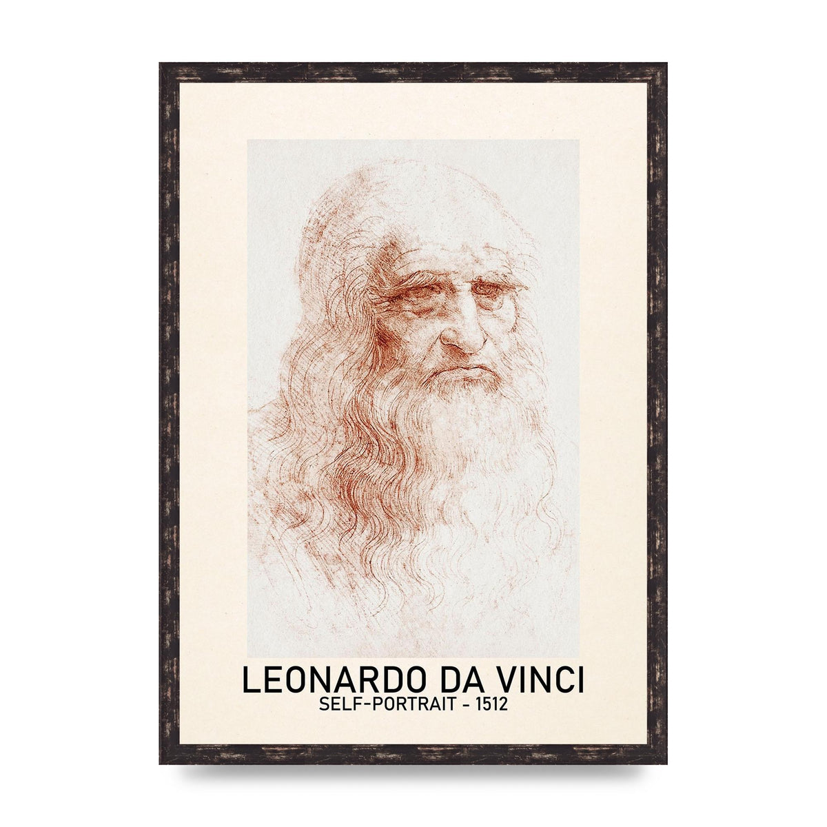 Leonardo Da Vinci Self Portrait 1512 Art For The Home - A2 framed
