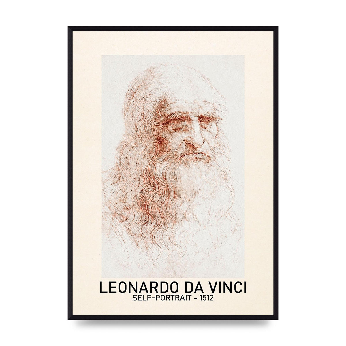 Leonardo Da Vinci Self Portrait 1512 Art For The Home - A2 framed