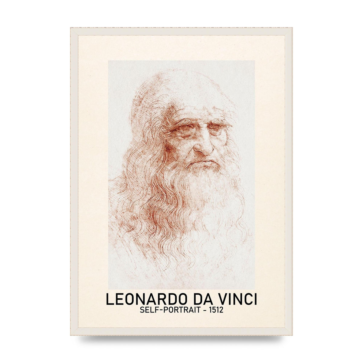 Leonardo Da Vinci Self Portrait 1512 Art For The Home - A2 framed