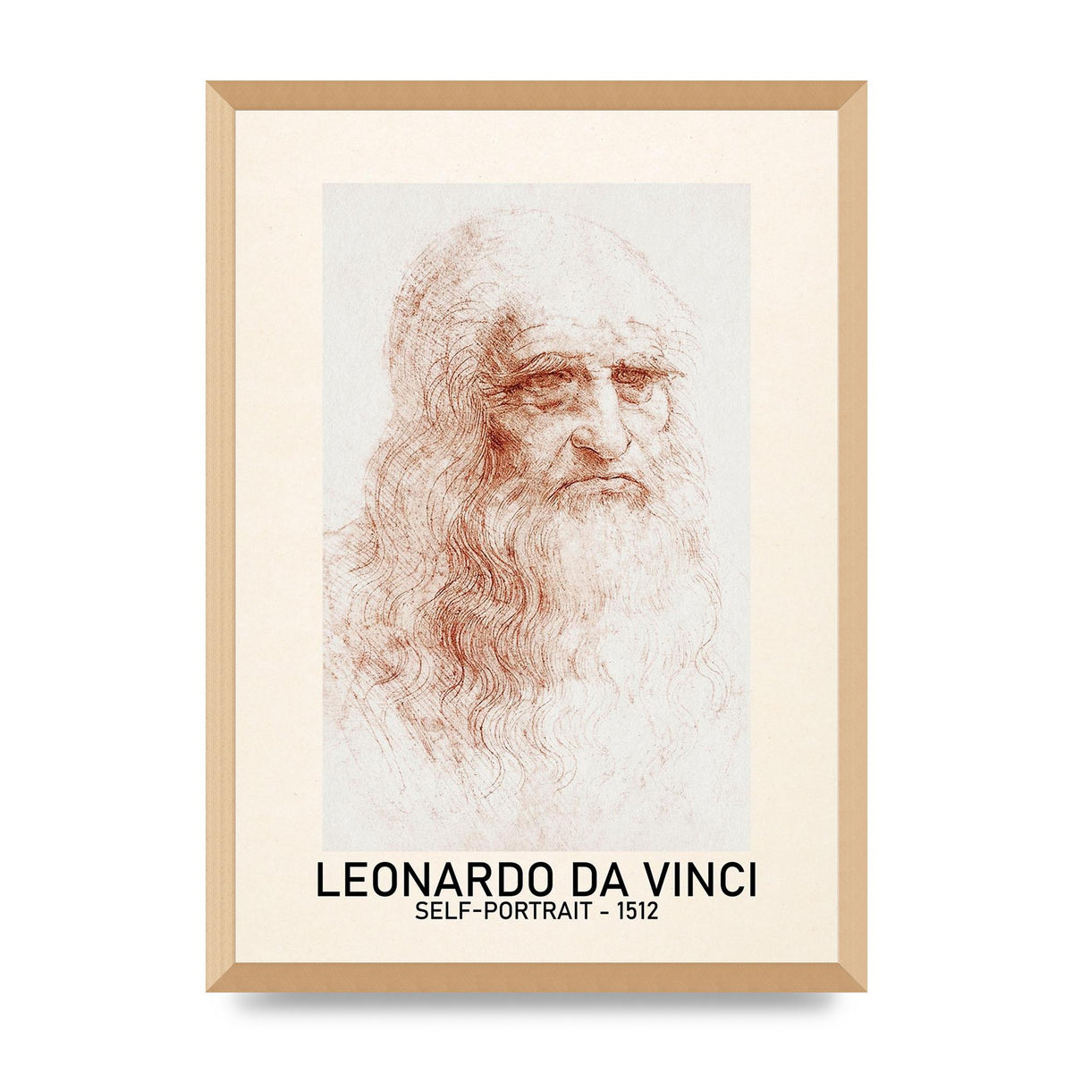 Leonardo Da Vinci Self Portrait 1512 Art For The Home - A2 framed
