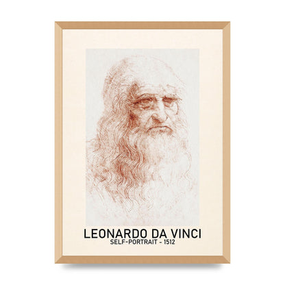 Leonardo Da Vinci Self Portrait 1512 Art For The Home - A2 framed