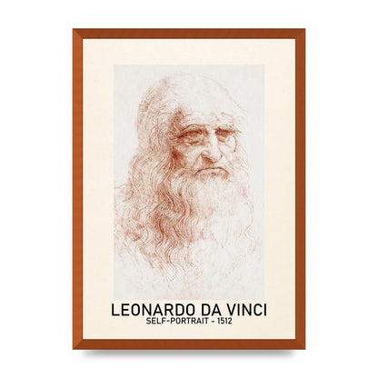 Leonardo Da Vinci Self Portrait 1512 Art For The Home - A2 framed