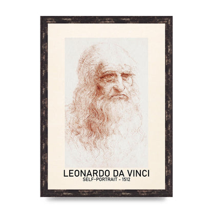 Leonardo Da Vinci Self Portrait 1512 Art For The Home - A3 framed