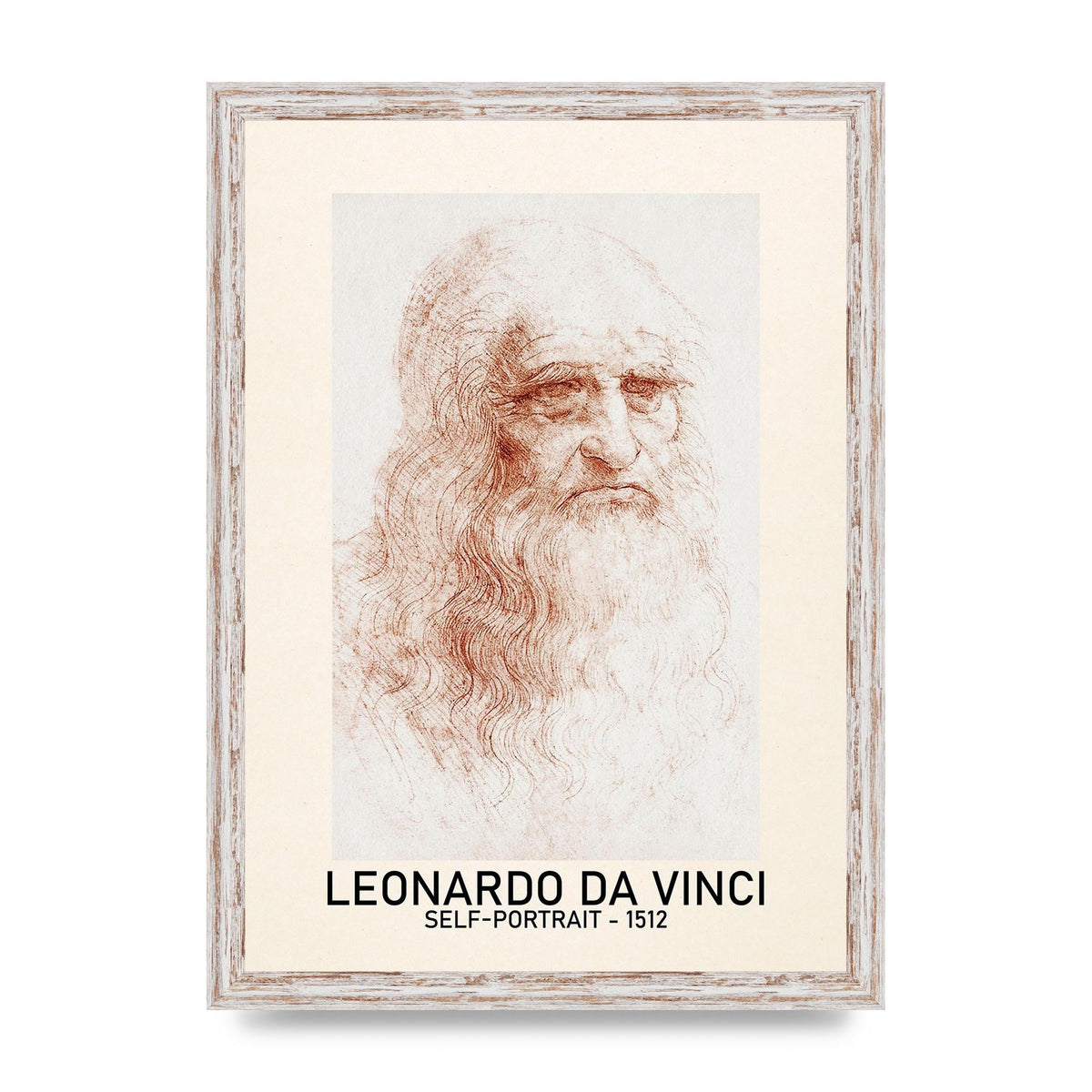 Leonardo Da Vinci Self Portrait 1512 Art For The Home - A3 framed