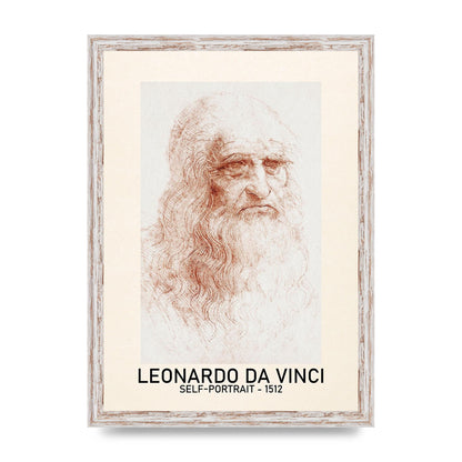 Leonardo Da Vinci Self Portrait 1512 Art For The Home - A3 framed