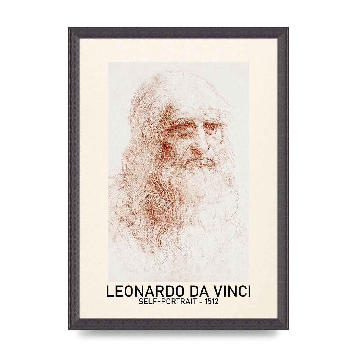 Leonardo Da Vinci Self Portrait 1512 Art For The Home - A3 framed