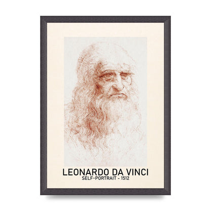 Leonardo Da Vinci Self Portrait 1512 Art For The Home - A3 framed
