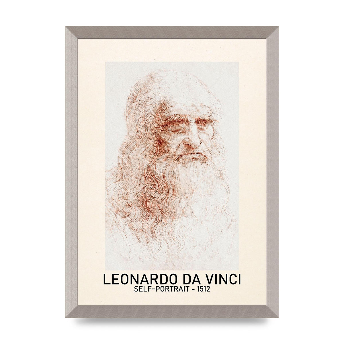 Leonardo Da Vinci Self Portrait 1512 Art For The Home - A3 framed