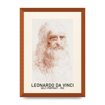 Leonardo Da Vinci Self Portrait 1512 Art For The Home - A3 framed