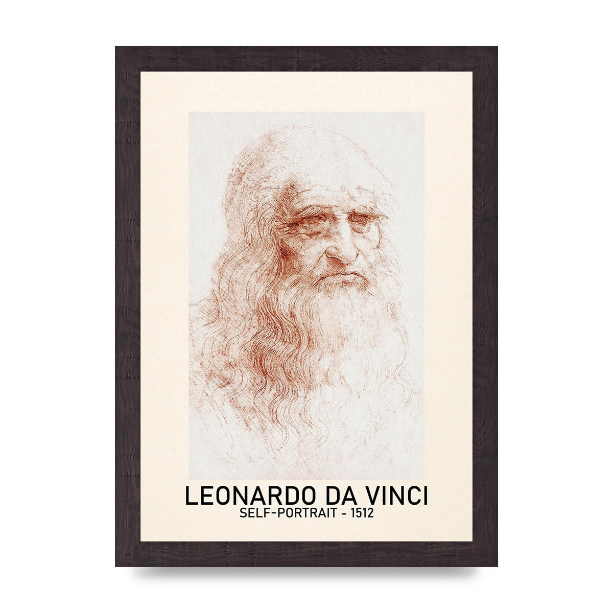 Leonardo Da Vinci Self Portrait 1512 Art For The Home - A4 framed