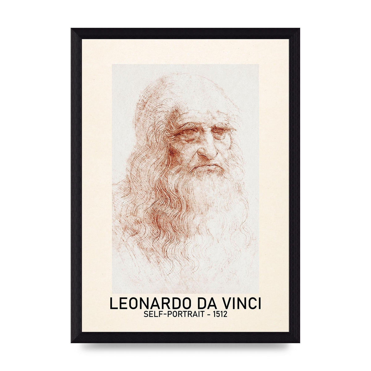 Leonardo Da Vinci Self Portrait 1512 Art For The Home - A4 framed