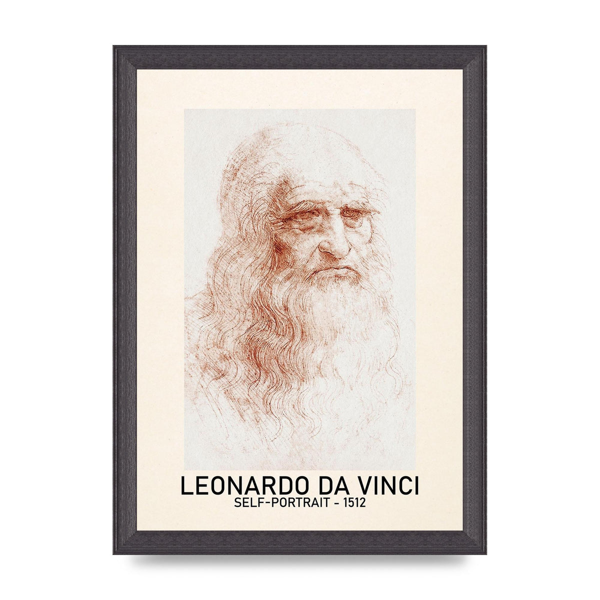 Leonardo Da Vinci Self Portrait 1512 Art For The Home - A4 framed