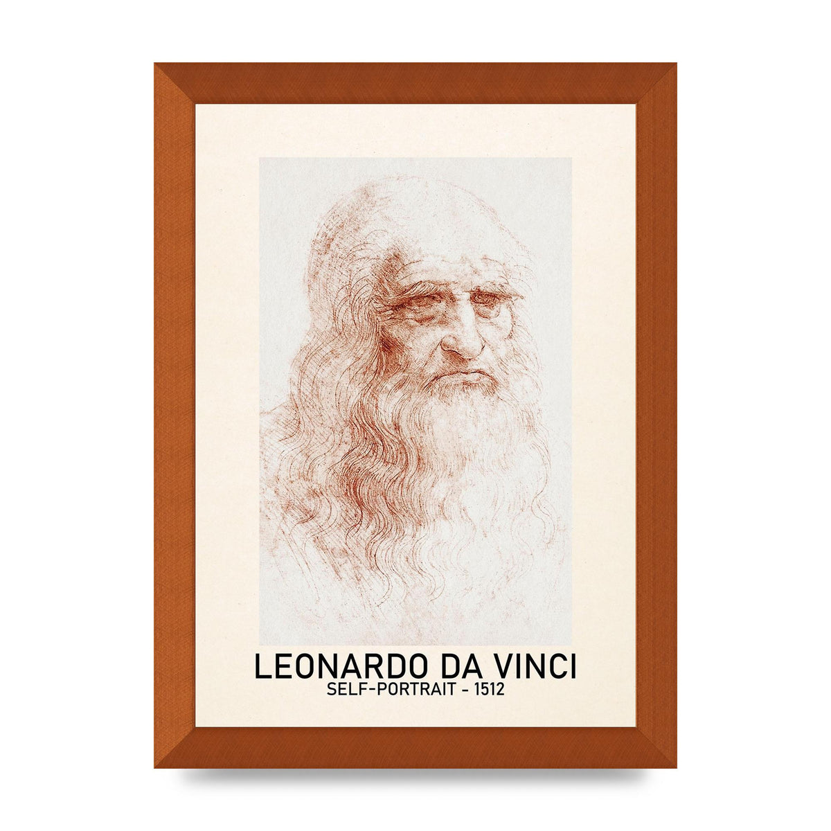 Leonardo Da Vinci Self Portrait 1512 Art For The Home - A4 framed