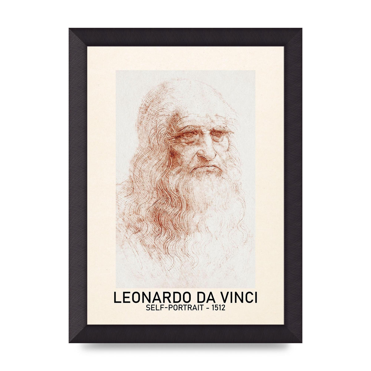 Leonardo Da Vinci Self Portrait 1512 Art For The Home - A4 framed