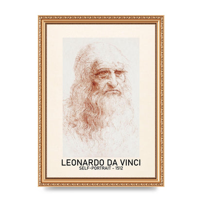 Leonardo Da Vinci Self Portrait 1512 Art For The Home - A4 framed