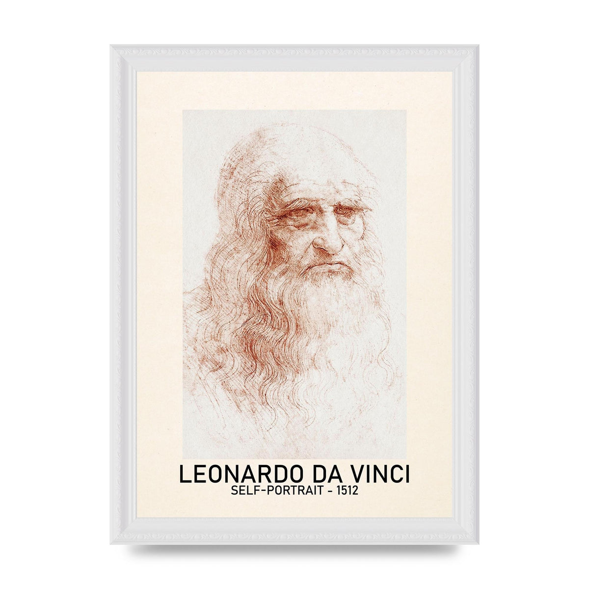 Leonardo Da Vinci Self Portrait 1512 Art For The Home - A4 framed