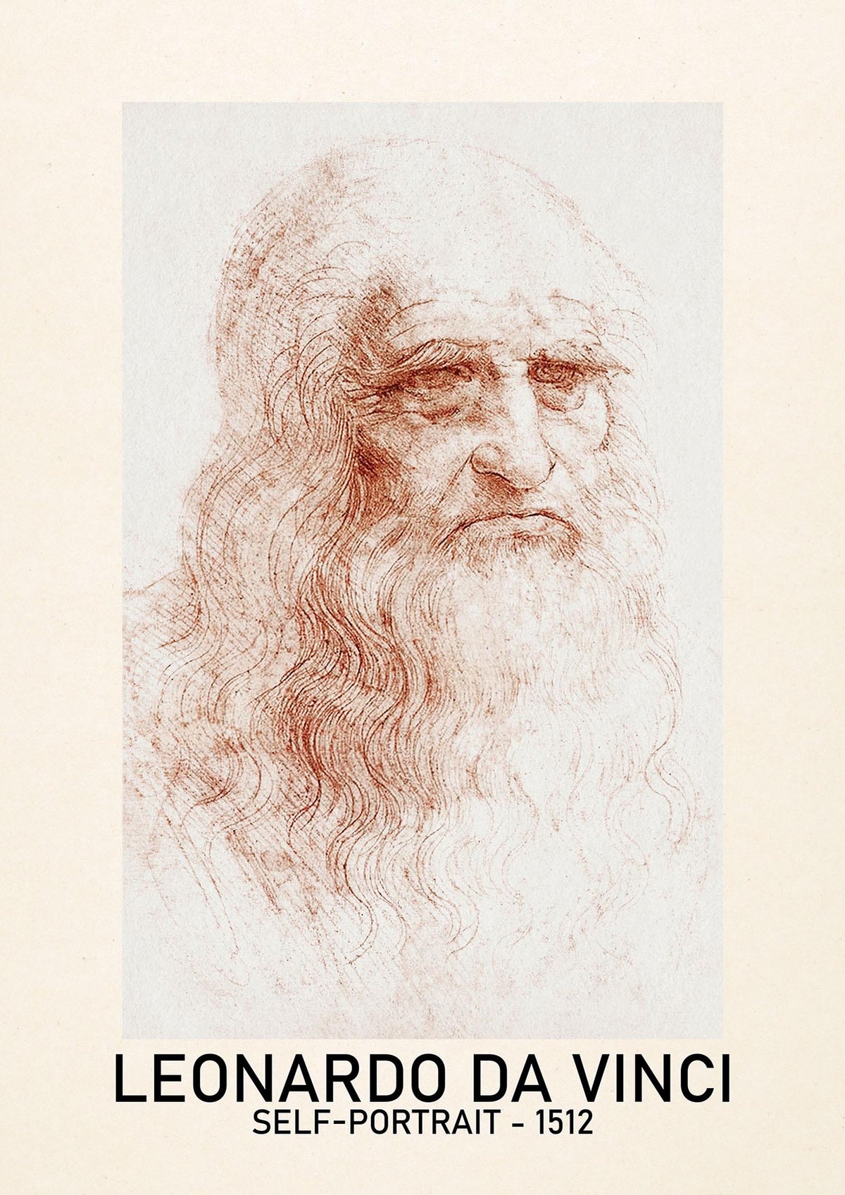 Leonardo Da Vinci Self Portrait 1512 Art For The Home - detail