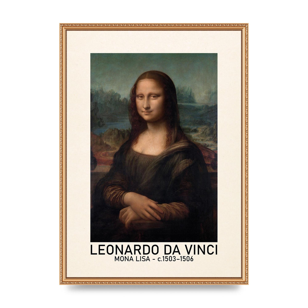 Leonardo Da Vinci Mona Lisa 1503 1506 Wall Art - A2 framed