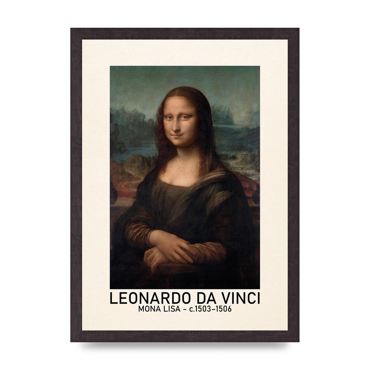 Leonardo Da Vinci Mona Lisa 1503 1506 Wall Art - A3 framed