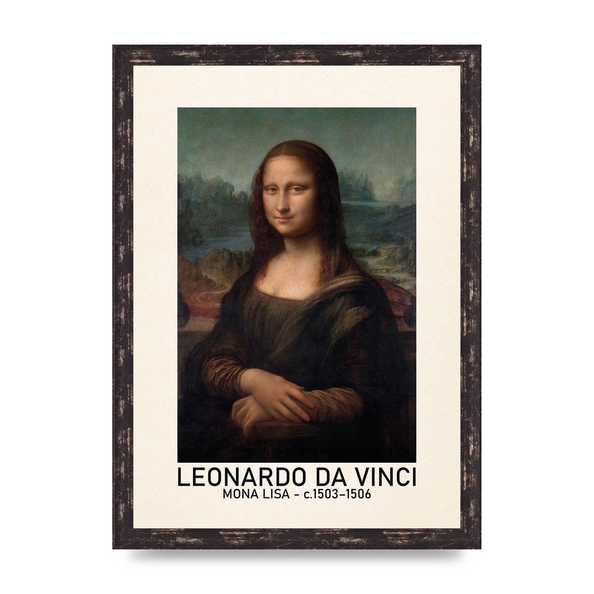 Leonardo Da Vinci Mona Lisa 1503 1506 Wall Art - A3 framed