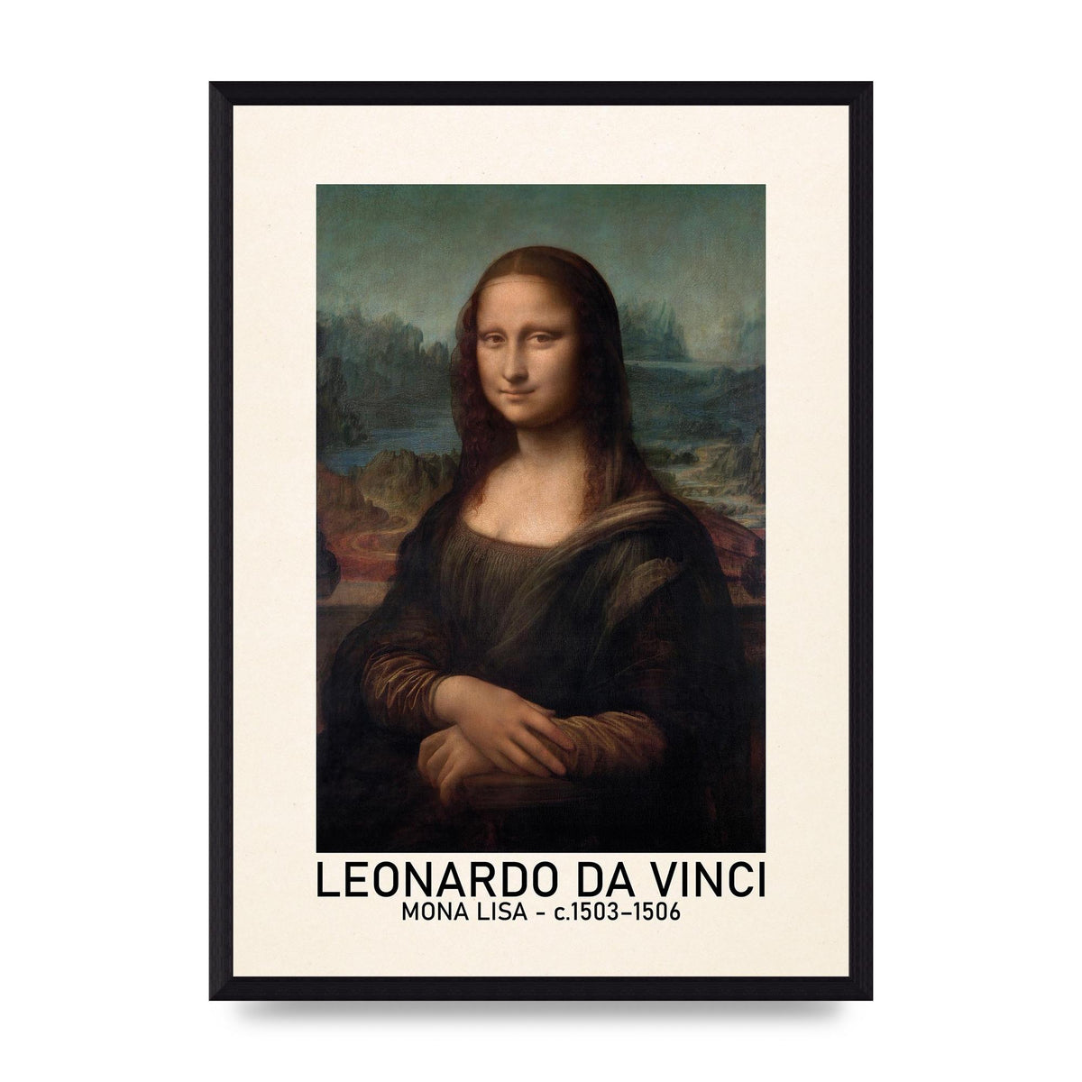 Leonardo Da Vinci Mona Lisa 1503 1506 Wall Art - A3 framed