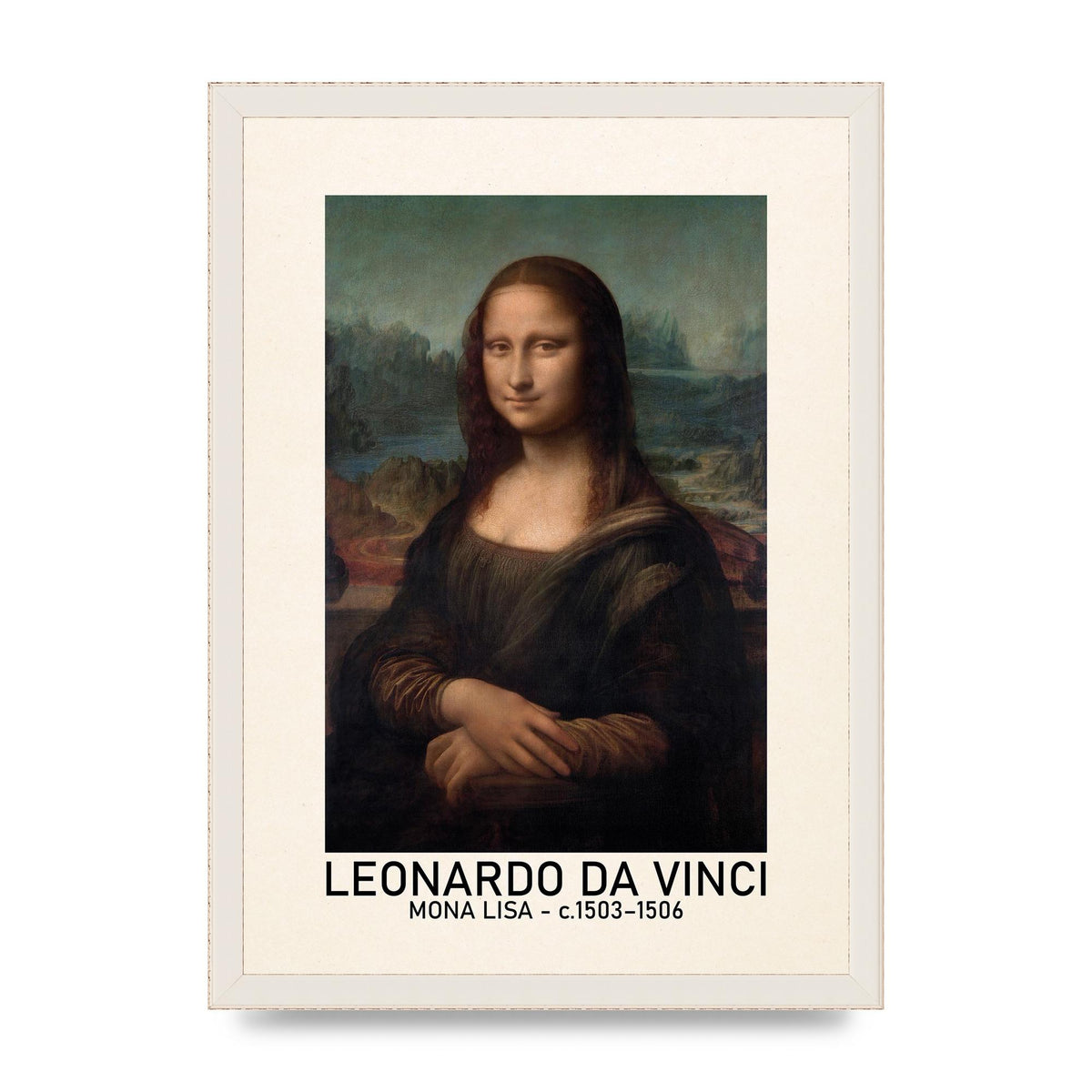 Leonardo Da Vinci Mona Lisa 1503 1506 Wall Art - A3 framed