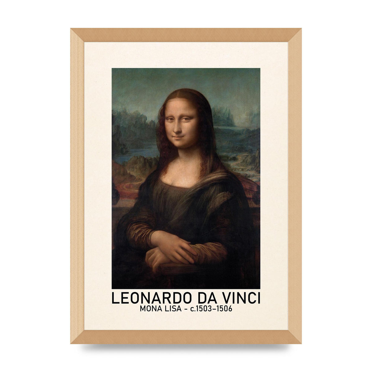 Leonardo Da Vinci Mona Lisa 1503 1506 Wall Art - A3 framed