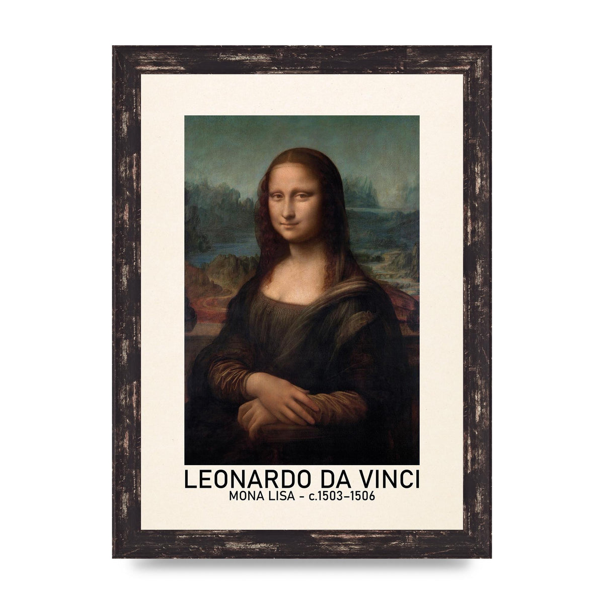 Leonardo Da Vinci Mona Lisa 1503 1506 Wall Art - A4 framed