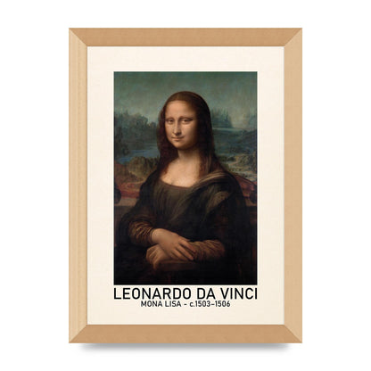 Leonardo Da Vinci Mona Lisa 1503 1506 Wall Art - A4 framed