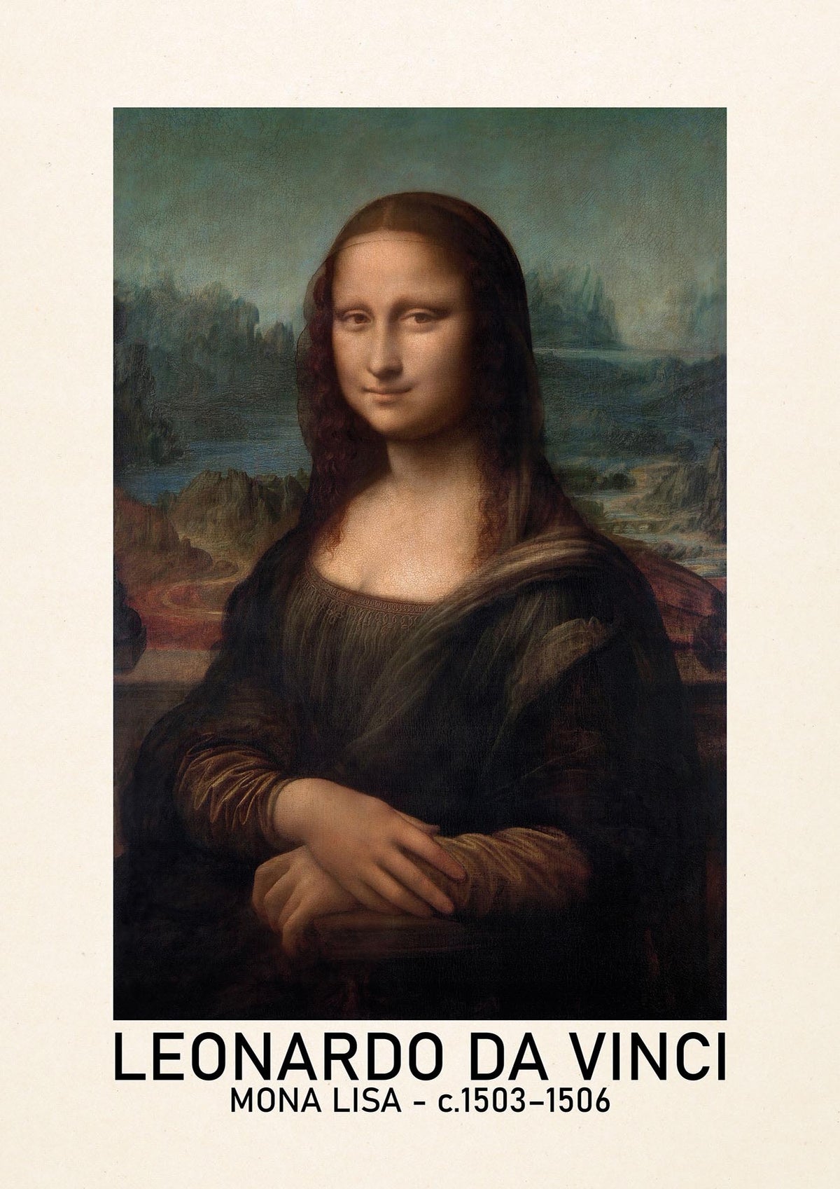 Leonardo Da Vinci Mona Lisa 1503 1506 Wall Art - detail