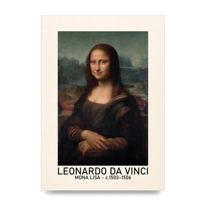 Leonardo Da Vinci Mona Lisa 1503 1506 Wall Art - unframed print