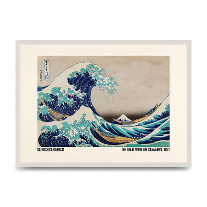 Katsushika Hokusai The Great Wave Off Kanagawa 1831 Printed Poster - A2 framed