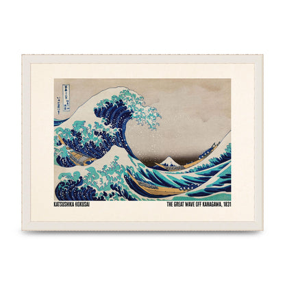 Katsushika Hokusai The Great Wave Off Kanagawa 1831 Printed Poster - A3 framed