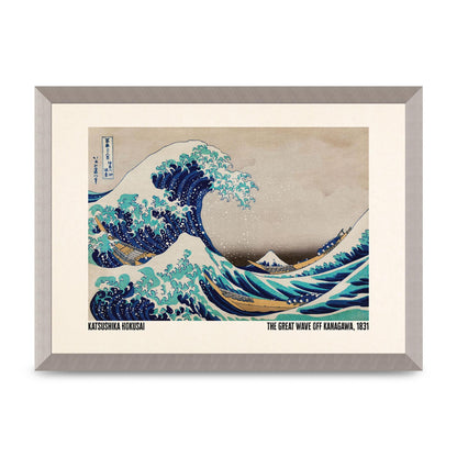 Katsushika Hokusai The Great Wave Off Kanagawa 1831 Printed Poster - A3 framed