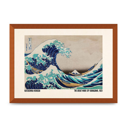 Katsushika Hokusai The Great Wave Off Kanagawa 1831 Printed Poster - A3 framed