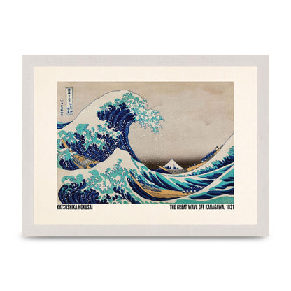 Katsushika Hokusai The Great Wave Off Kanagawa 1831 Printed Poster - A4 framed