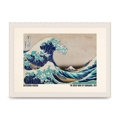 Katsushika Hokusai The Great Wave Off Kanagawa 1831 Printed Poster - A4 framed